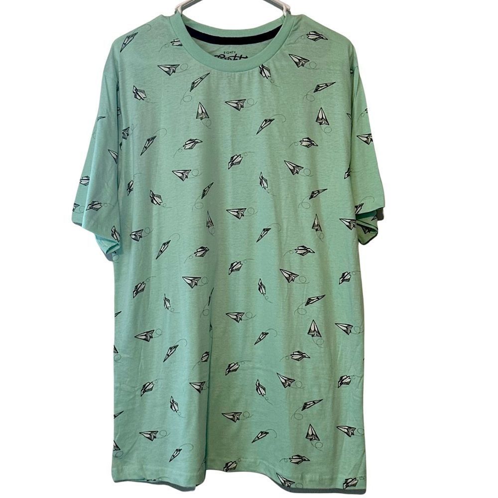 NWT Eighty Eight Brand Mint Paper Airplane Tee, Unisex